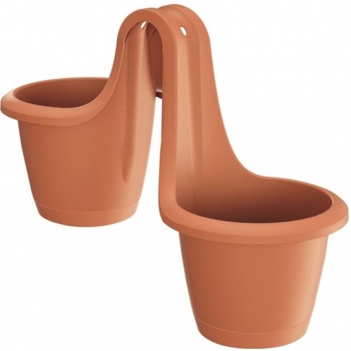 Prosperplast RESPANA TWINS Hängeblumentopf 46,3 cm, terracotta DRED200-R624