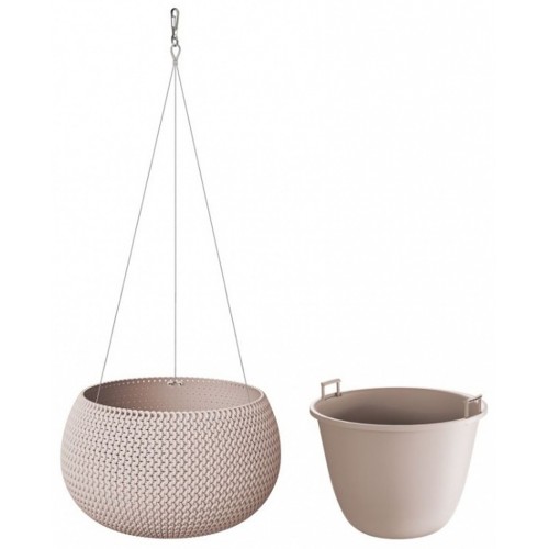 Prosperplast SPLOFY Bowl WS Hängeblumentopf 37cm, 9l, mocca DKSP370WS