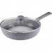 LAMART Stone Frying Pan, Aluminium, Grey, 28 cm, 2-Einheiten