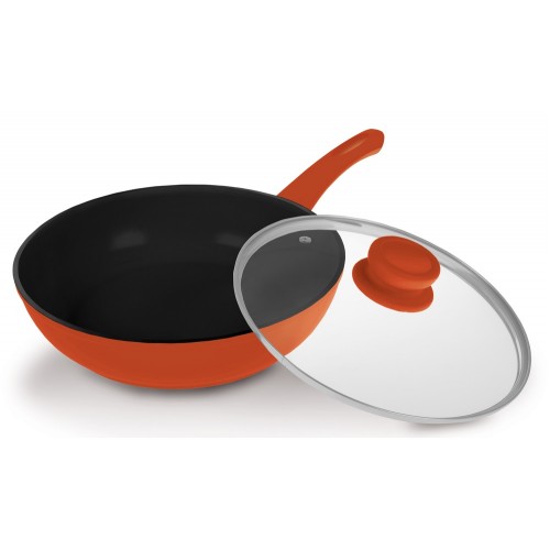 LAMART Keramische WokPfanne K2870RB 280 mm, rot 40026526 LAMART Keramische WokPfanne K2870RB 280 mm, rot 40026526