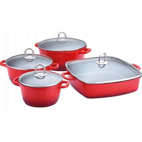 LAMART Ceramic K16202428 Kochgeschirr-Set - 8-teilig