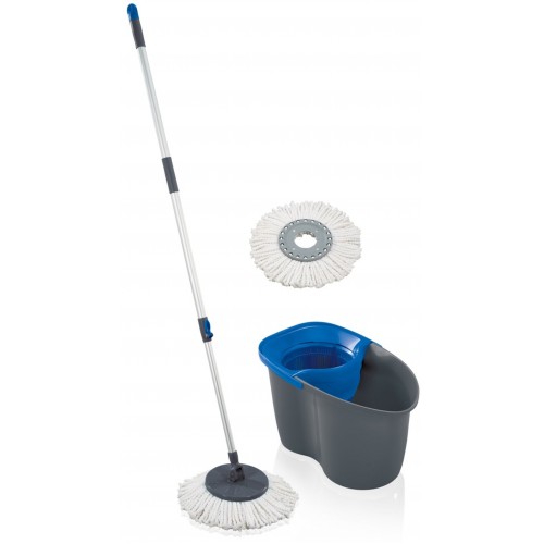 LEIFHEIT zestaw Rotation Disc Mop grey blue 55268 LEIFHEIT zestaw Rotation Disc Mop grey blue 55268