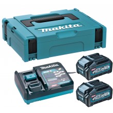 Makita 191J97-1 Set Li-ion XGT 40V 2xBL4040 Akku + DC40RA Ladegerät + Makpac Gr.1