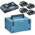 Makita Power Source Kit 4Ah 4x Akku BL1840B+Ladegerät DC18RD im Koffer, 197503-4