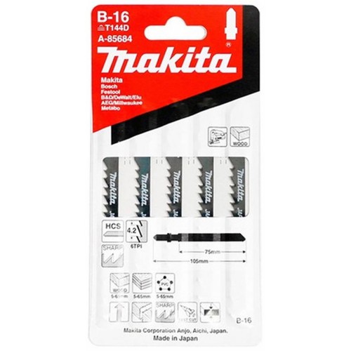 Makita A-85684 Stichsägeblatt 75mm, B-16 5St.