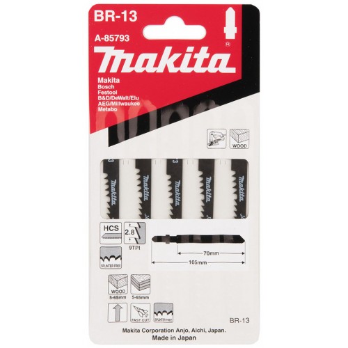 Makita A-85793 Stichsägeblatt 70mm, BR-13 5St.