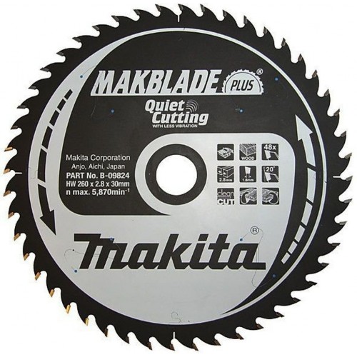 Makita B-08676 Kreissägeblatt, 216 x 30 mm, 60 Zähne