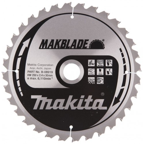Makita B-08919 Kreissägeblatt 250x30mm 32Z