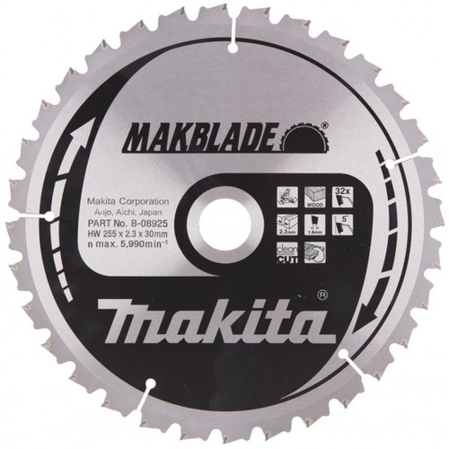 Makita B-08925 Kreissägeblatt 250x30mm 32Z