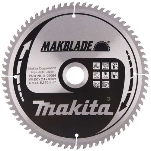 Makita B-09064 Kreissägeblatt 250x30mm 72Z