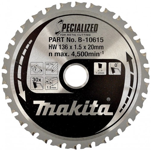 Makita B-10615 HM-Sägeblat 136x20mm 30Z