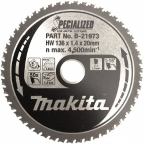 Makita B-21973 HM-Sägeblat 136x20mm 50Z Makita B-21973 HM-Sägeblat 136x20mm 50Z