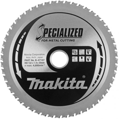 Makita B-47042 Sägeblatt für Bleche 150x20mm 52Z =B-47167