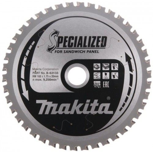 Makita B-63133 Sägeblatt für Sandwich-Platten 165x20mm 42Z