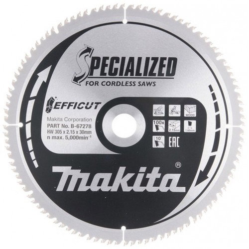 Makita B-67278 305x30mm 100 Zähne Efficut TCT Sägeblatt