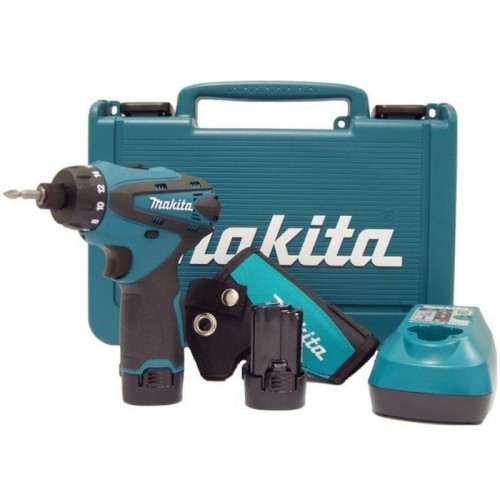 Makita DF030DWE Akku-Schrauber 10,8 V im Koffer + 2x 1,3 Ah Akku + Ladegerät