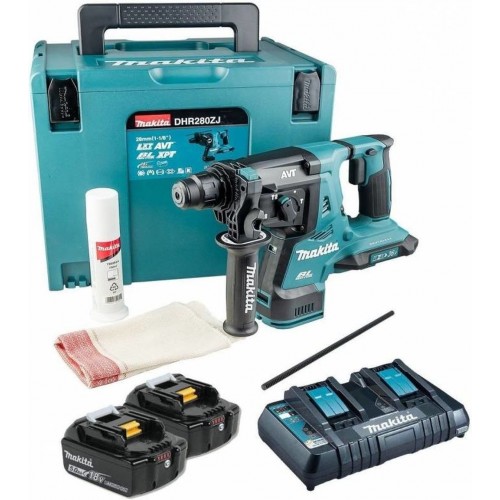 Makita DHR280PT2J Akku-Kombihammer 2,8J, Li-ion LXT (2x5,0Ah/18V) Makpac