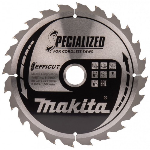 Makita E-01915 Efficut Kreissägeblatt 230x30mm 24Z= old E-01909