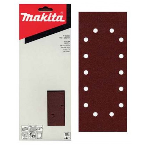 Makita P-33037 Schleifpapier 115 x 280 mm, K100, 10 Stk.