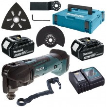 Makita DTM51RFJX1 Akku MultiTool Schlüssellos Klinge Wechsel (18V / 2 x 3,0Ah) Makpac