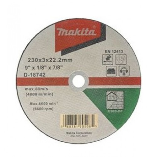 MAKITA Stein-und Betonschleifscheiben 230 x 3 x 22,23 mm D-18742