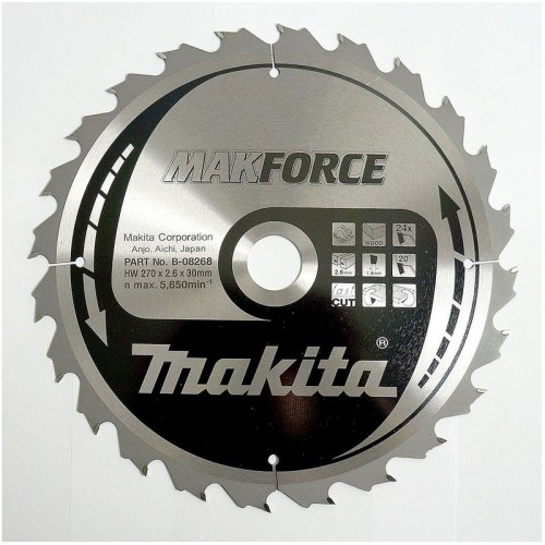 Makita B-08268 Makforce Kreissägeblatt 270x30mm 24 Zähne