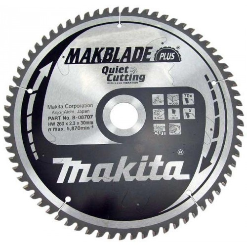 Makita B-32530 Makblade Plus HM-Kreissägeblatt 260 x 30 x 70T