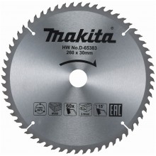 Makita D-65383 Sägeblatt 260mm x 30mm x 60Z