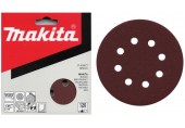 Makita P-43555 Schleifpapier, Körnung 80, 125mm O, 10 Schleifscheiben, für Holz und Metall