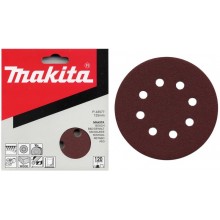 Makita P-43555 Schleifpapier, Körnung 80, 125mm O, 10 Schleifscheiben, für Holz und Metall