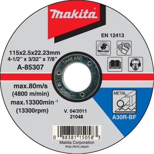 Makita A-85307 Trennscheibe 115x2,5x22mm Stahl (1 Stück)