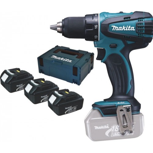 Makita Ak­ku-Bohrschrauber 18V/3,0 Ah, 3x Akku DDF456RF3J
