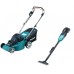 MAKITA Akku Rasenmäher 380mm Li-ion 2x18V / 4,0Ah DLM380PM2+Akku-Staubsauger o. Akku DCL18