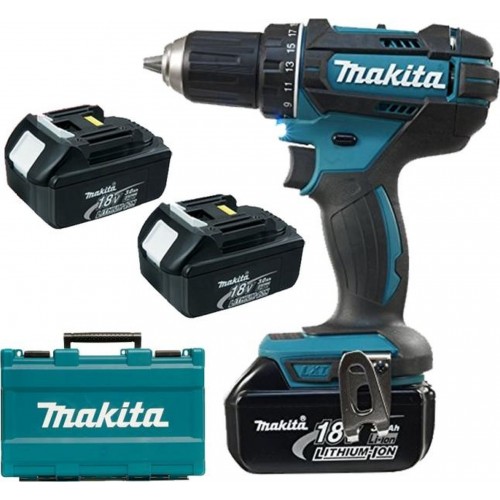 Makita DDF482RFE3 Akku-Bohrschrauber (3x3,0Ah/18V) + DC18RC