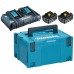 Makita 198077-8 Power Source-Kit 2x BL1860B + DC18RD + MAKPAC 3