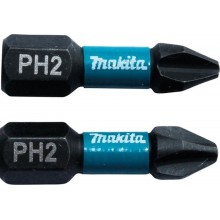 Makita B-63616 Torsion Bit 1/4" Impact Black PH2, 25mm/2Stk.
