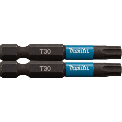 Makita B-63806 Bohrer- und Bit-Set T30 6-rund Bit TX30x50 Impact Black, 2 Stück, S2