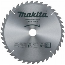 Makita D-65377 Kreissägeblatt 260mm x 30mm, 40 Zähnezahl