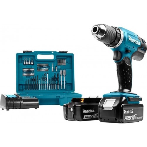 Makita DDF453SFX1 Akku-Bohrerschrauber mit Zubehör Li-ion LXT (2x3,0Ah/18V)