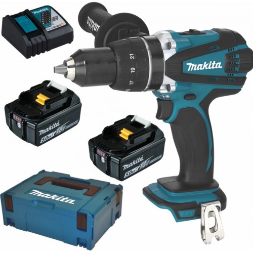 Makita DDF458RTJ Akku-Bohrschrauber Li-ion LXT (18V/2x5,0Ah) Makpac