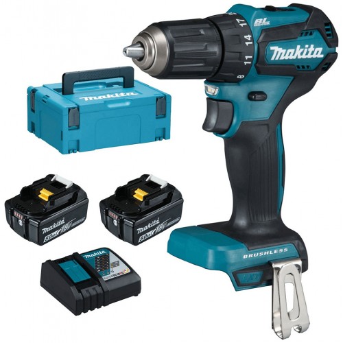 Makita DDF483RTJ Akku-Bohrschrauber BL Li-ion (2x5,0Ah/18V) Macpack