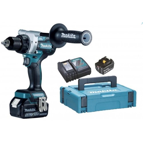 Makita DDF492RTJ Akku-Bohschrauber Li-ion LXT (18V/2x5,0Ah) Makpac
