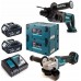 Makita DLX2153TJ1 Akku-Set DGA504+DHR241 (18V/2x5,0Ah) 2x Makpac 3