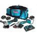 Makita DLX2245PT1 Akku-Winkelschleifer-Set DGA900Z, DGA506Z, 3x Akku 18V/5Ah