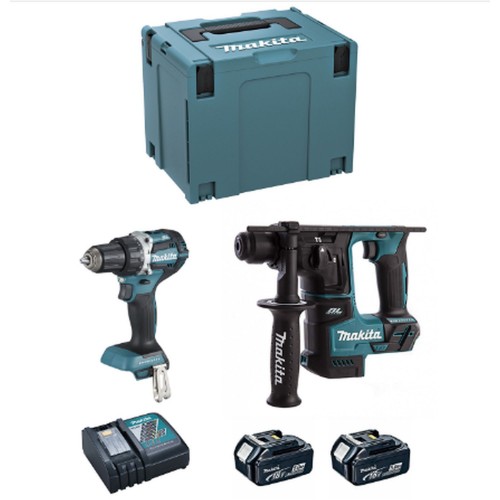 Makita DLX2271TJ Kit (DDF484 + DHR171 + 2 x 5,0 Ah + DC18RC + MAKPAC 4)