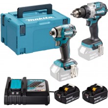Makita DLX2528TJ Akku-Werkzeugset 18V DDF492 + DTW300 + (2x5,0Ah) + Makpac