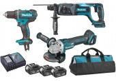 Makita DLX3078TX1 Akku-Set DGA504+DHR241+DDF482 Li-ion LXT 18V (3x5,0Ah+DC18RC)