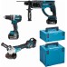 Makita DLX3093TJ Akku-Set DGA513Z+DHR202Z+DHP484Z Li-ion LXT 18V (3xBL1850B+DC18RC+MAKPAC)