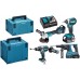 Makita DLX4104TJ1 Werkzeugset DGA513+DHR243+DHP481+DTD153 Li-ion LXT 18V