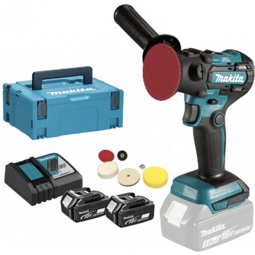 Makita DPV300RTJ Akku Polierer 50/75mm Li-ion LXT 18V/2x5,0Ah, Makpac